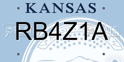 RB4Z1A Kansas License Plate