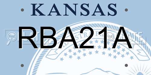 RBA21A Kansas License Plate