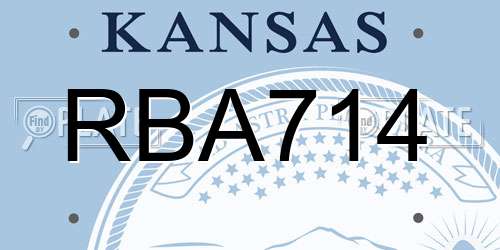 RBA714 Kansas License Plate