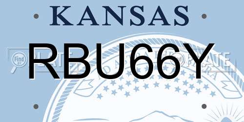 RBU66Y Kansas License Plate