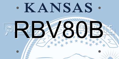 RBV80B Kansas License Plate
