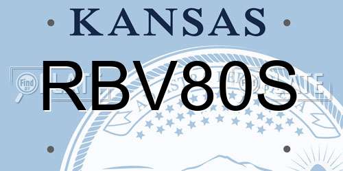 RBV80S Kansas License Plate