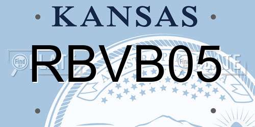 RBVB05 Kansas License Plate