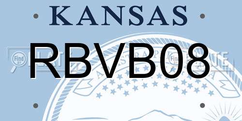 RBVB08 Kansas License Plate