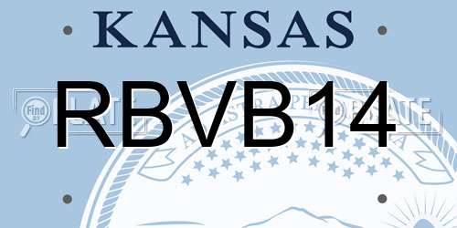 RBVB14 Kansas License Plate