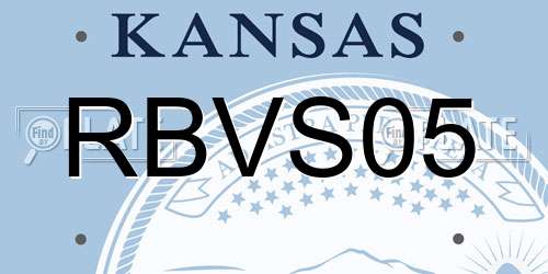 RBVS05 Kansas License Plate
