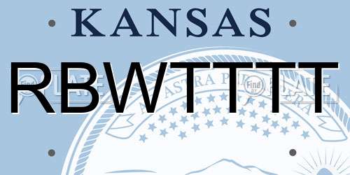 RBWTTTT Kansas License Plate