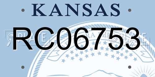 RC06753 Kansas License Plate