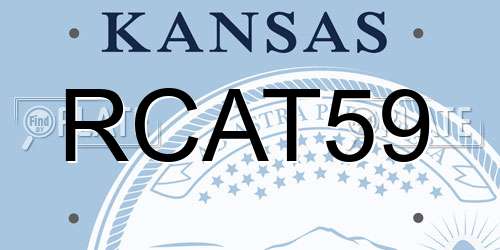 RCAT59 Kansas License Plate