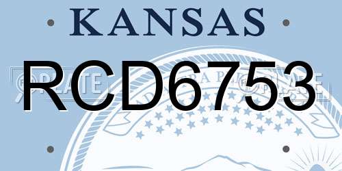 RCD6753 Kansas License Plate