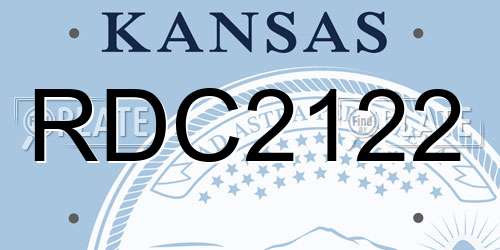 RDC2122 Kansas License Plate