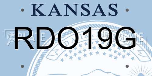 RDO19G Kansas License Plate