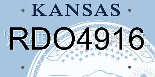 RDO4916 Kansas License Plate