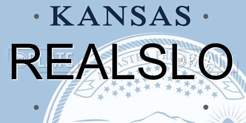 REALSLO Kansas License Plate