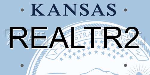 REALTR2 Kansas License Plate