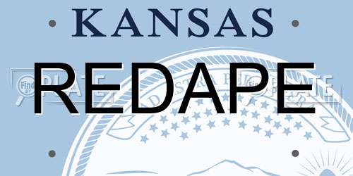 REDAPE Kansas License Plate
