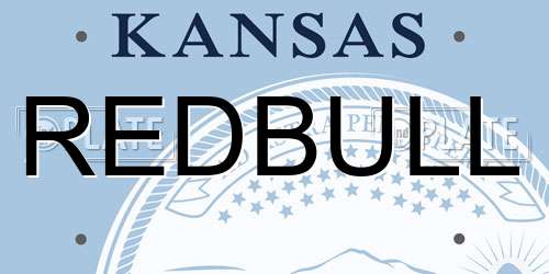 REDBULL Kansas License Plate