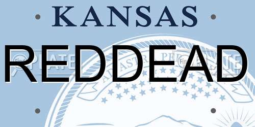 REDDEAD Kansas License Plate