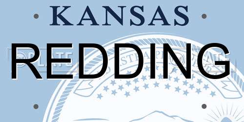 REDDING Kansas License Plate