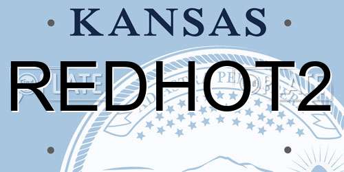REDHOT2 Kansas License Plate