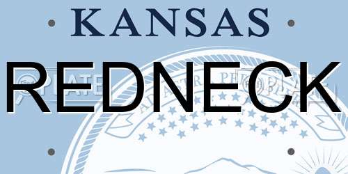REDNECK Kansas License Plate