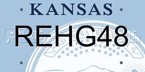 REHG48 Kansas License Plate