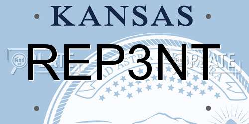REP3NT Kansas License Plate
