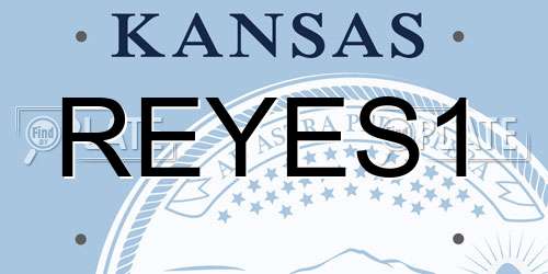 REYES1 Kansas License Plate