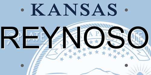 REYNOSO Kansas License Plate
