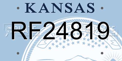 RF24819 Kansas License Plate