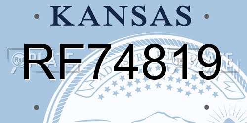 RF74819 Kansas License Plate