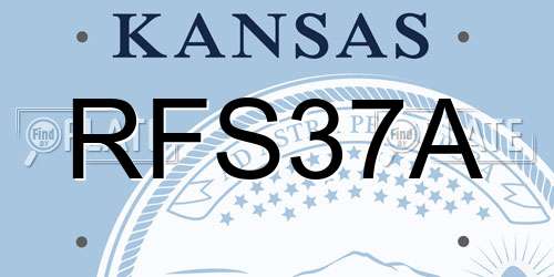 RFS37A Kansas License Plate