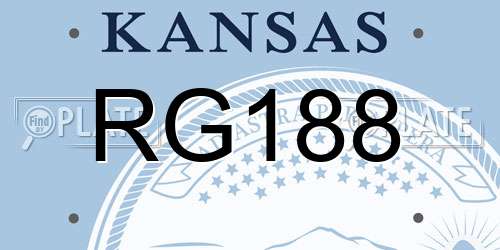 RG188 Kansas License Plate