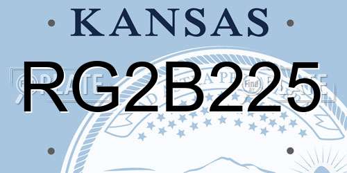 RG2B225 Kansas License Plate