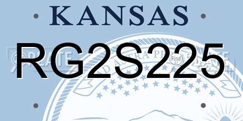 RG2S225 Kansas License Plate