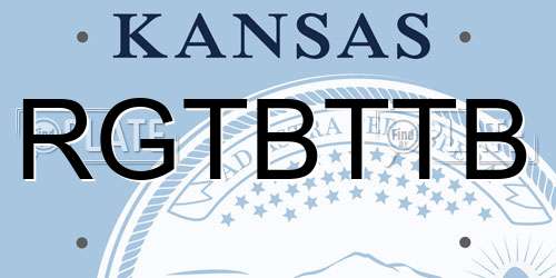 RGTBTTB Kansas License Plate