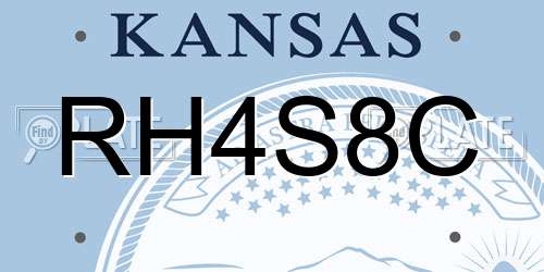 RH4S8C Kansas License Plate