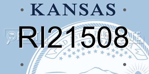 RI21508 Kansas License Plate