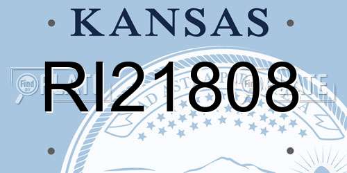 RI21808 Kansas License Plate