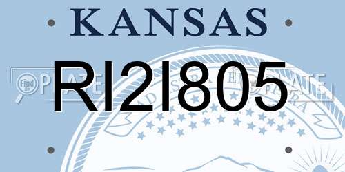 RI2I805 Kansas License Plate