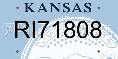 RI71808 Kansas License Plate