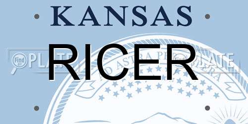 RICER Kansas License Plate