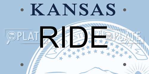 RIDE Kansas License Plate