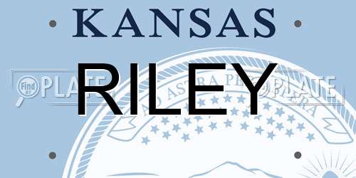 RILEY Kansas License Plate