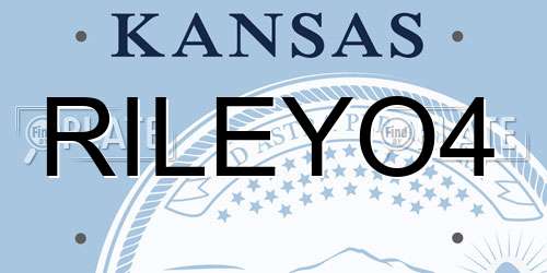 RILEYO4 Kansas License Plate