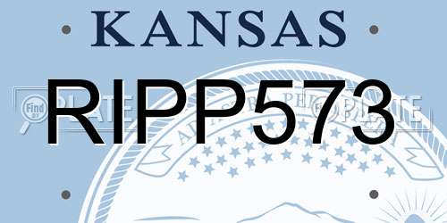 RIPP573 Kansas License Plate