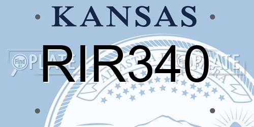 RIR340 Kansas License Plate