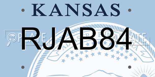 RJAB84 Kansas License Plate