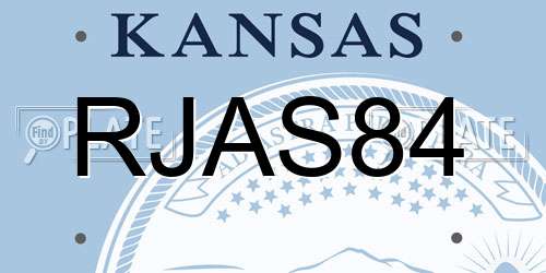 RJAS84 Kansas License Plate