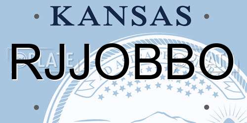 RJJOBBO Kansas License Plate